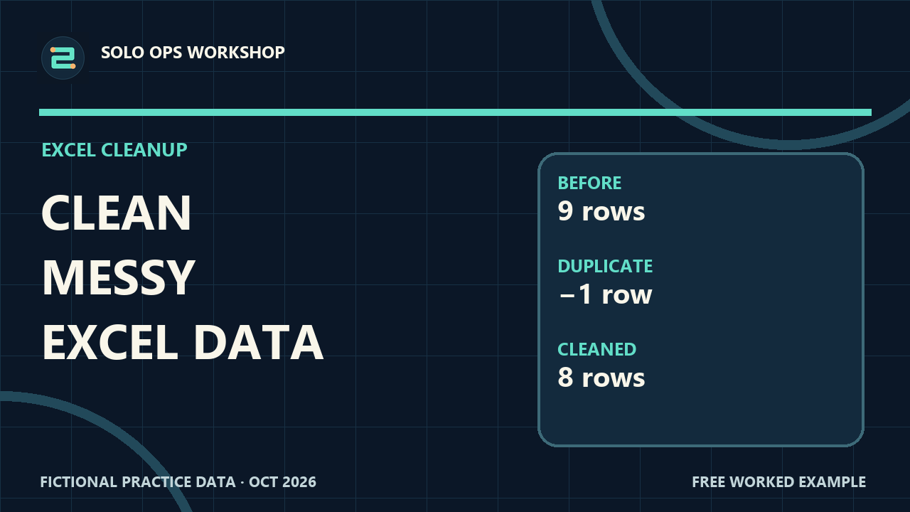 Thumbnail for the Excel data cleanup lesson