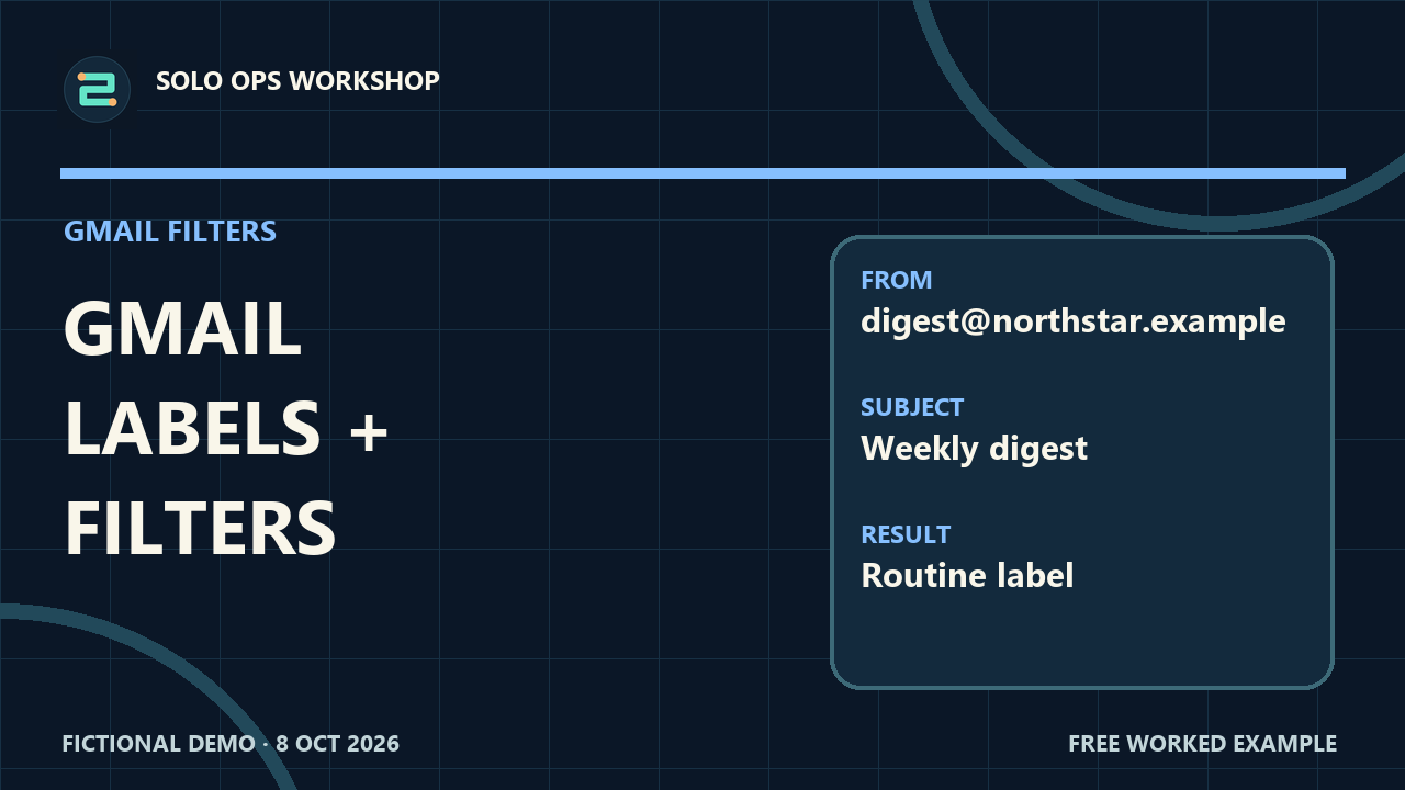 Thumbnail for the Gmail labels and filters lesson