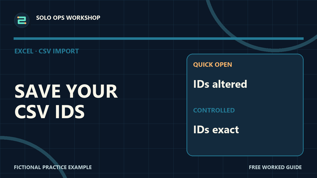 Thumbnail for Keep Leading Zeros and Long IDs When Importing CSV to Excel
