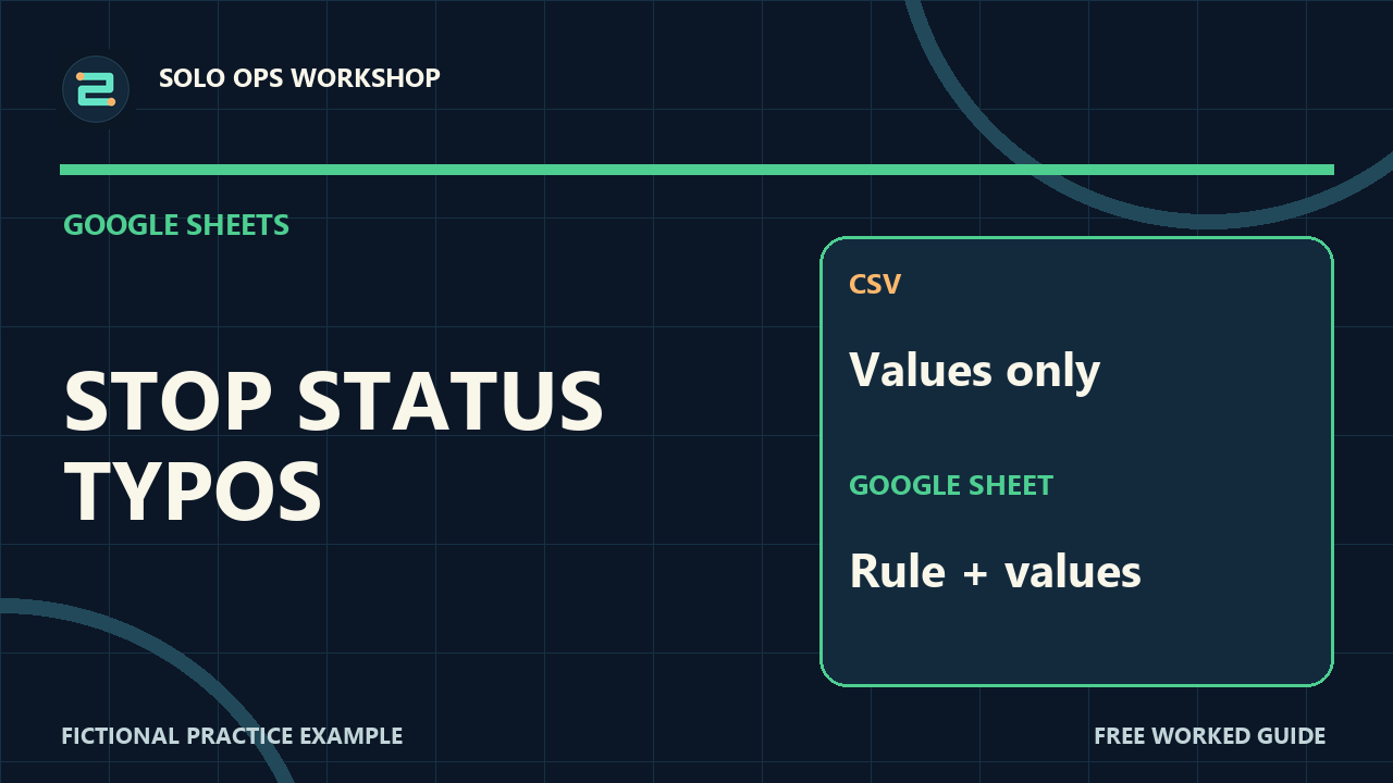 Thumbnail for Stop Status Typos in Google Sheets With One Dropdown