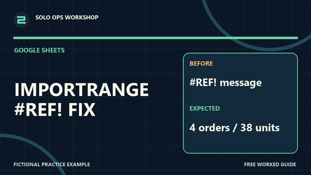 Thumbnail for Google Sheets IMPORTRANGE #REF!? Fix Access and File Type