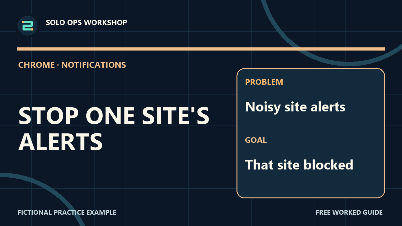 Thumbnail for Stop Notifications from One Website in Chrome
