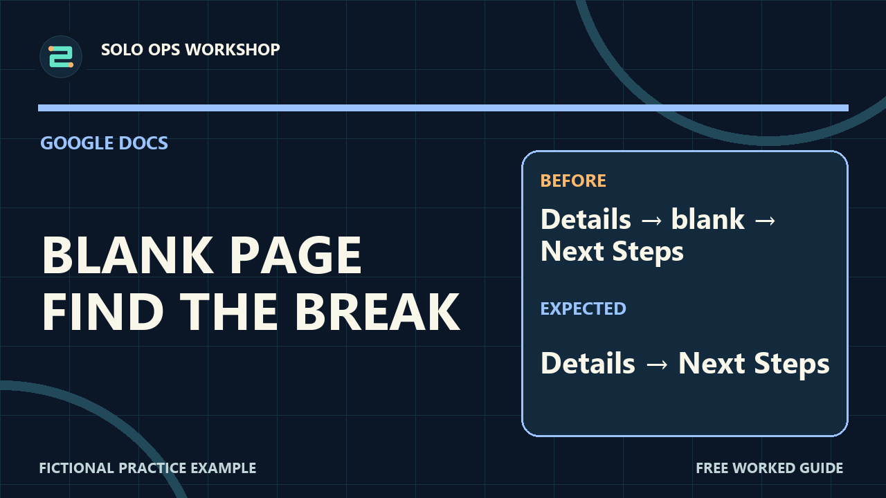 Thumbnail for Can't Delete a Blank Page in Google Docs? Find the Hidden Break