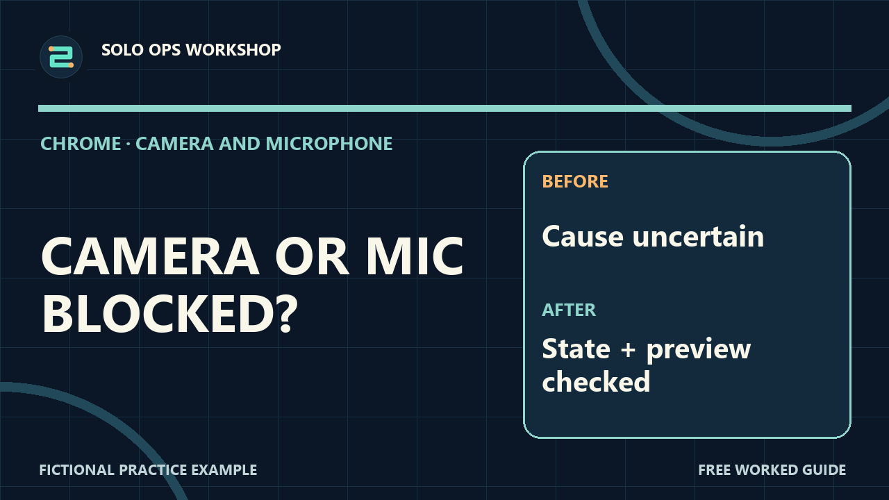 Thumbnail for Chrome Camera or Mic Blocked on One Site? Fix That Site's Permission