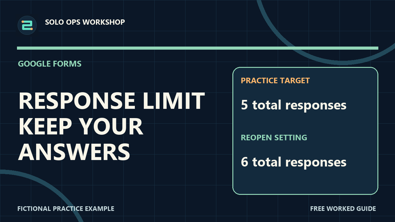Thumbnail for Google Forms Response Limit: Auto-Close and Reopen Safely