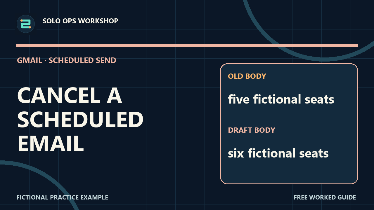 Thumbnail for Edit or Cancel a Scheduled Email in Gmail Before It Sends