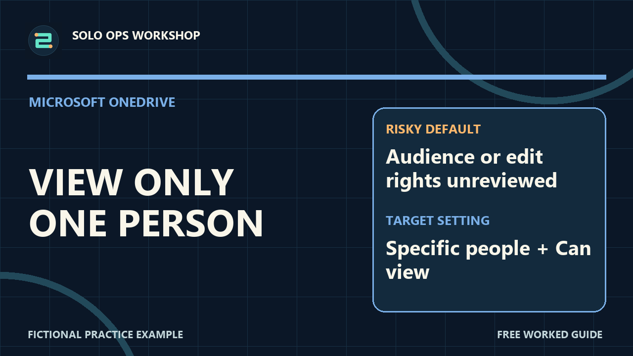 Thumbnail for OneDrive: Choose a View-Only Link for One Specific Person