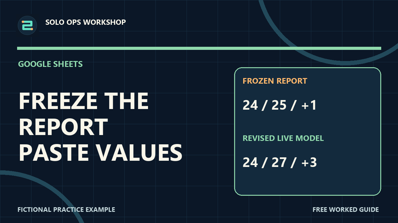 Thumbnail for Freeze a Google Sheets Report With Paste Values Only