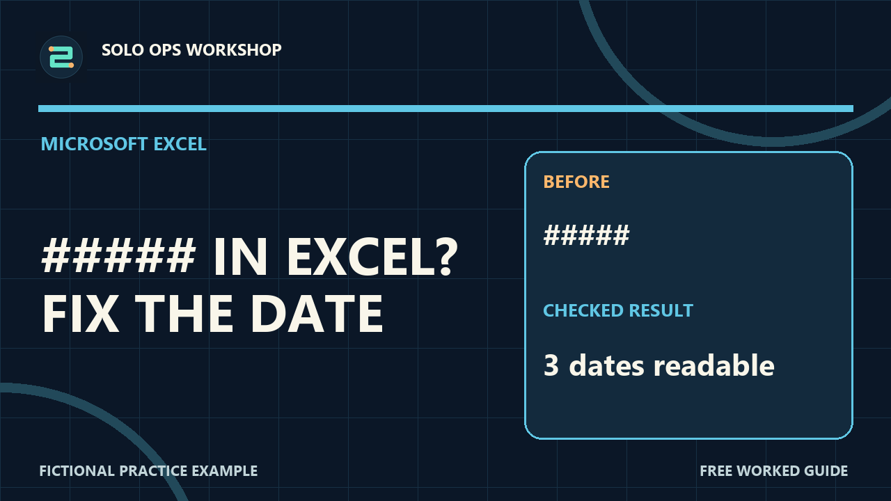 Thumbnail for Excel Shows ##### Instead of a Date? Fix the Column Width