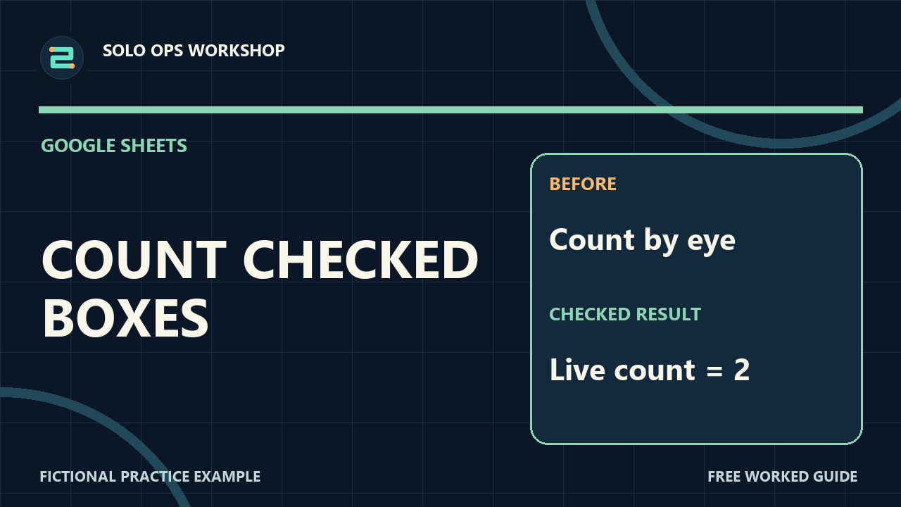 Thumbnail for Count Checked Boxes in Google Sheets with COUNTIF