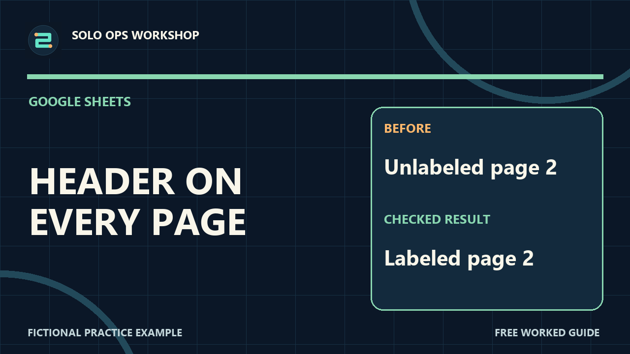 Thumbnail for Repeat Header Rows on Every Printed Google Sheets Page