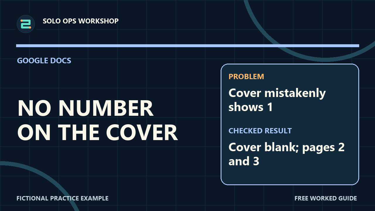 Thumbnail for Hide the Page Number on a Google Docs Cover Page