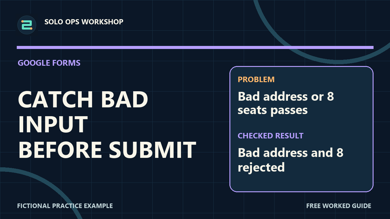 Thumbnail for Stop Invalid Emails and Numbers in Google Forms