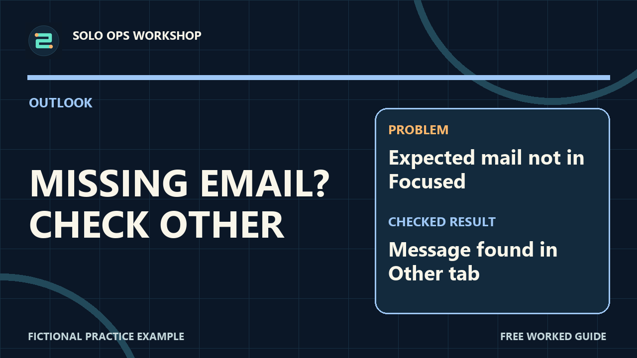Thumbnail for Find Email in Outlook's Other Inbox