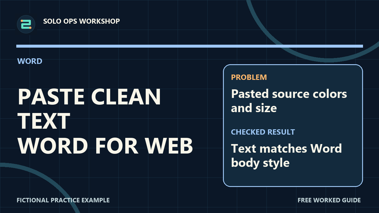 Thumbnail for Paste into Word for the Web Without Bringing Old Formatting