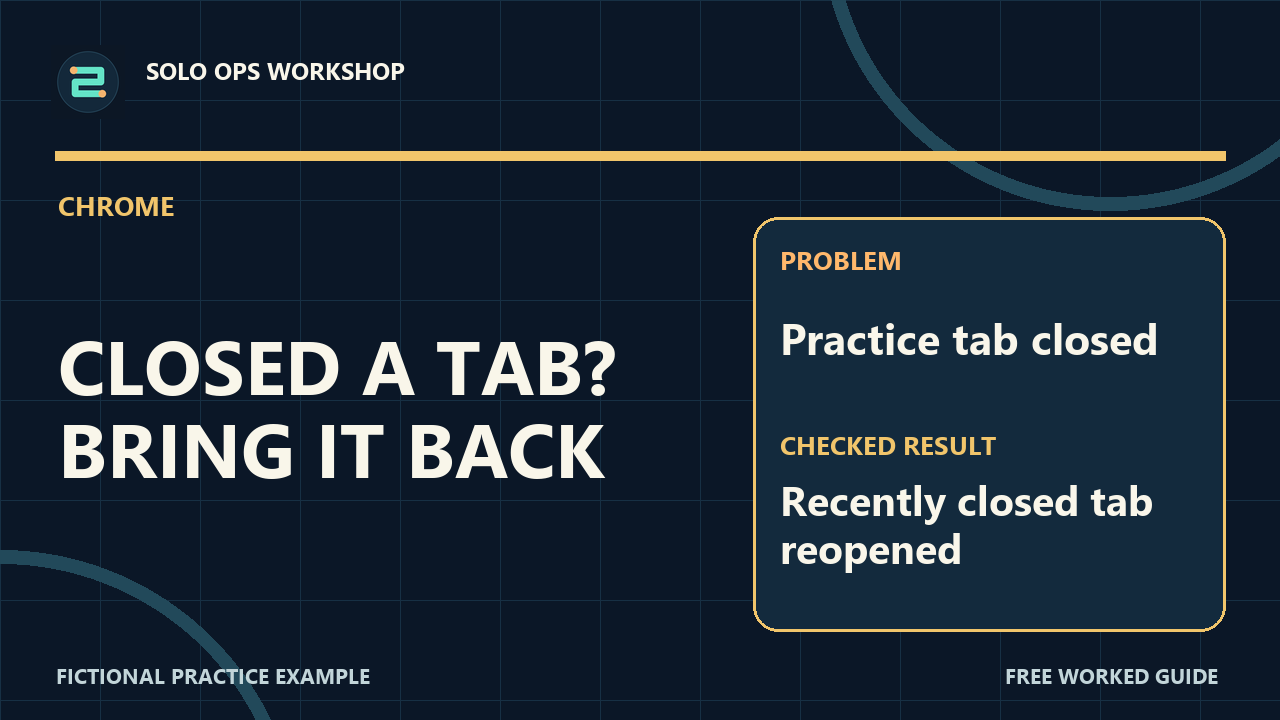 Thumbnail for Reopen a Closed Chrome Tab or Window