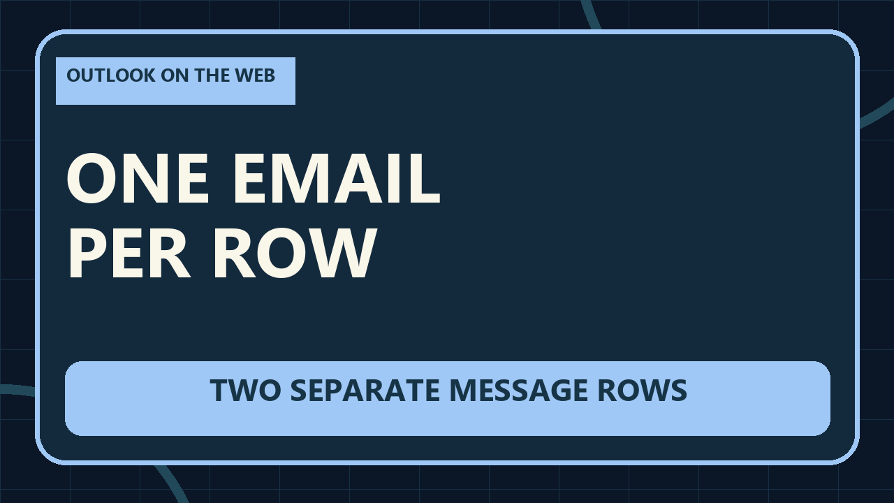 Thumbnail for Turn Off Conversation View in Outlook on the Web