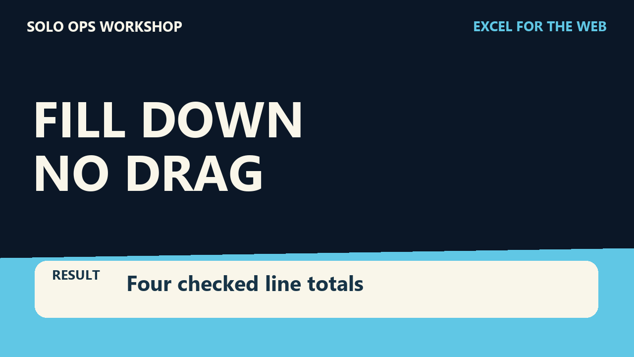 Thumbnail for Fill an Excel Formula Down Without Dragging