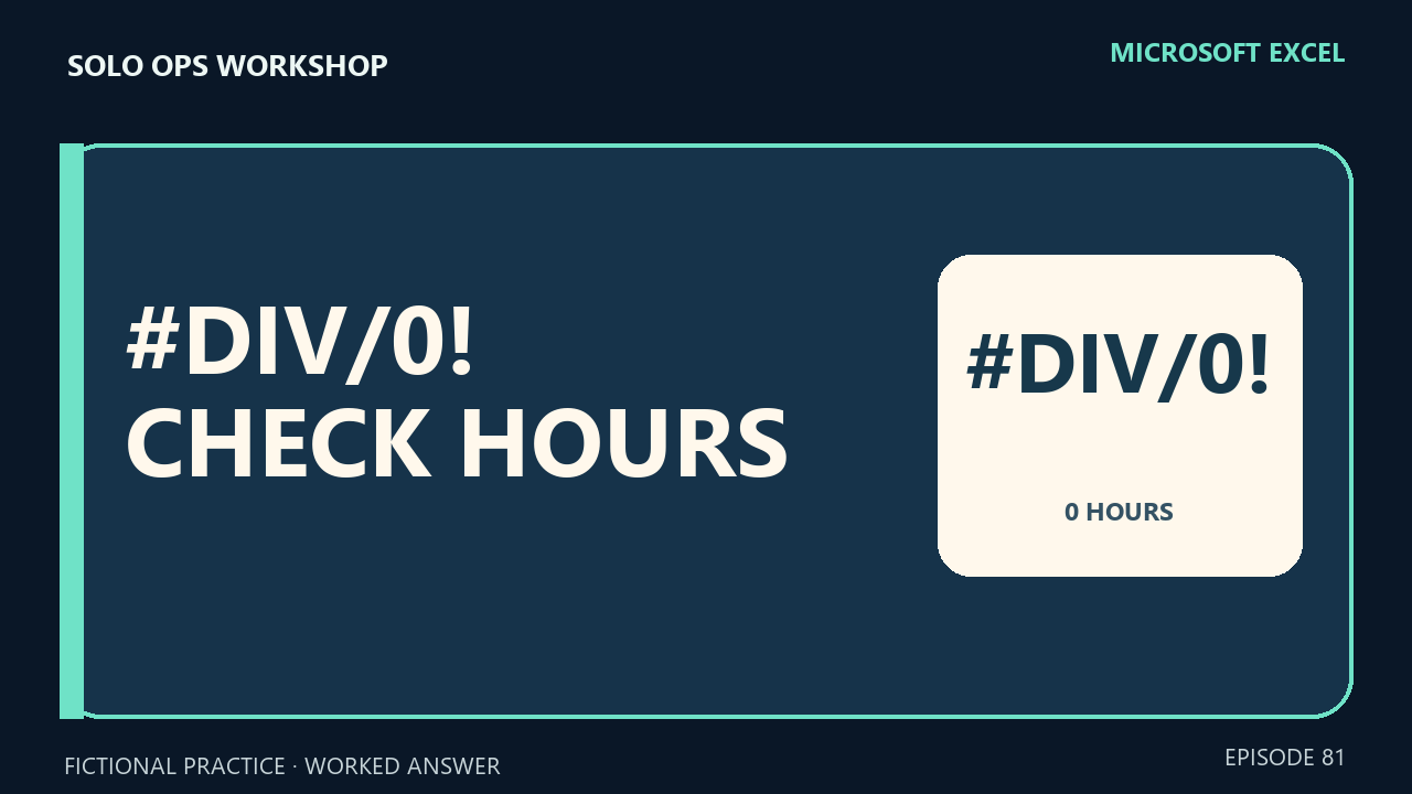Thumbnail for Excel #DIV/0! from a Blank or Zero Cell? Check the Denominator
