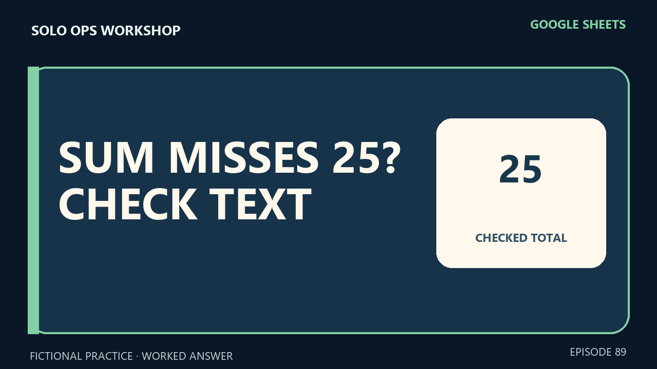 Thumbnail for Google Sheets SUM Ignores Text Amounts? Convert a Practice Column