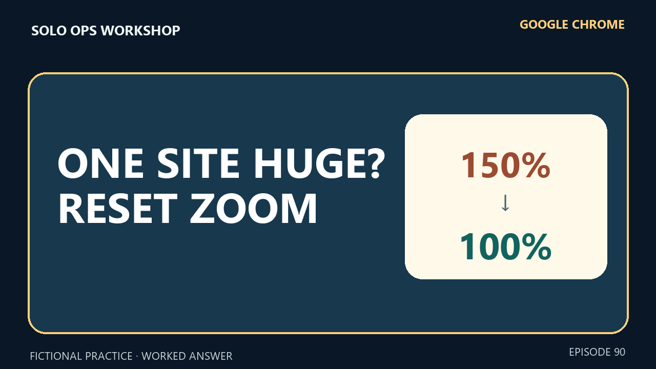 Thumbnail for Chrome Zoom Stuck on One Site? Reset That Site to 100%