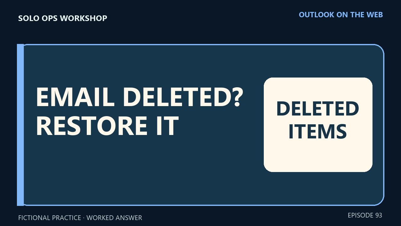 Thumbnail for Restore a Deleted Email in Outlook on the Web